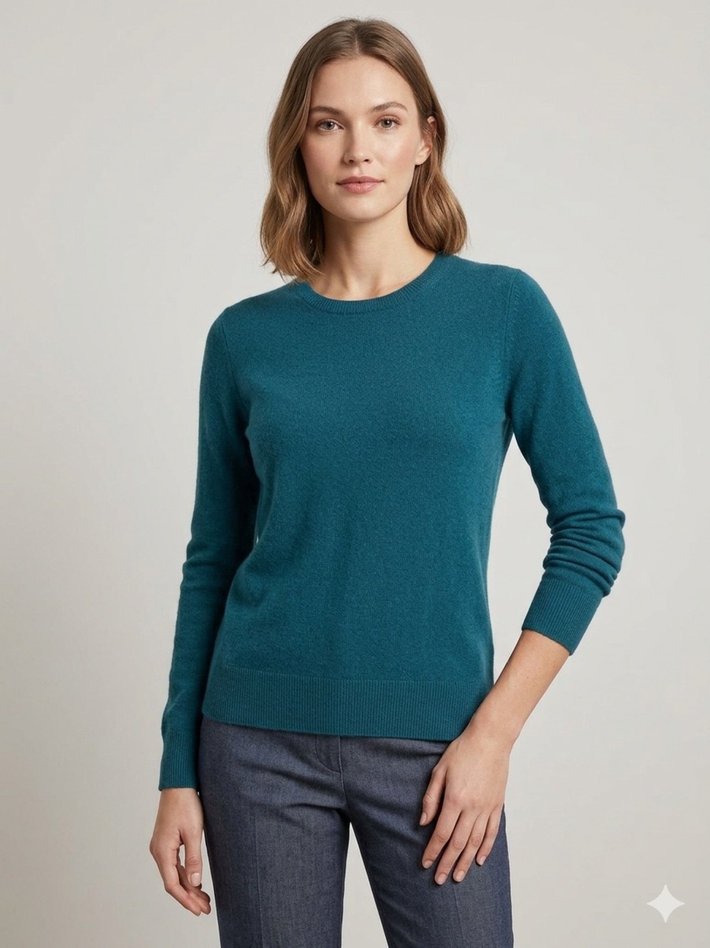 Banana Republic 100% Cashmere Crewneck Sweater - Teal Size 10